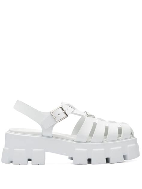 prada monolith sandals white|monolith gabardine boots.